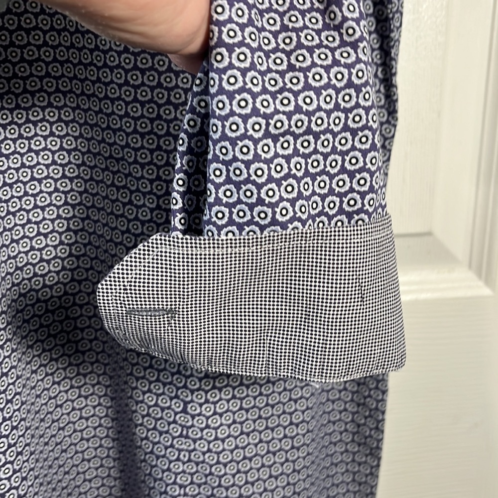 Ted Baker XXL Button Down Shirt Purple/Blue Print Long Sleeve Shirt Modern Fit - Picture 7 of 12